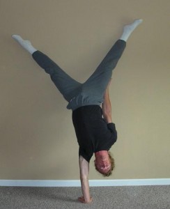 One Arm Handstand Against Wall